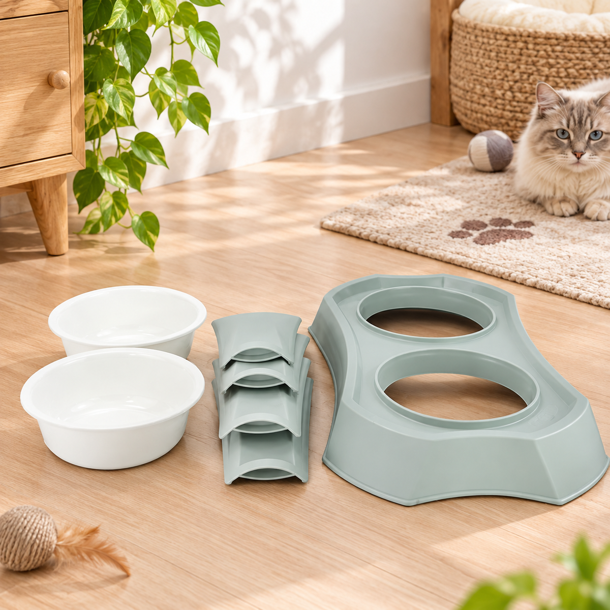 Elevated Double Pet Bowl