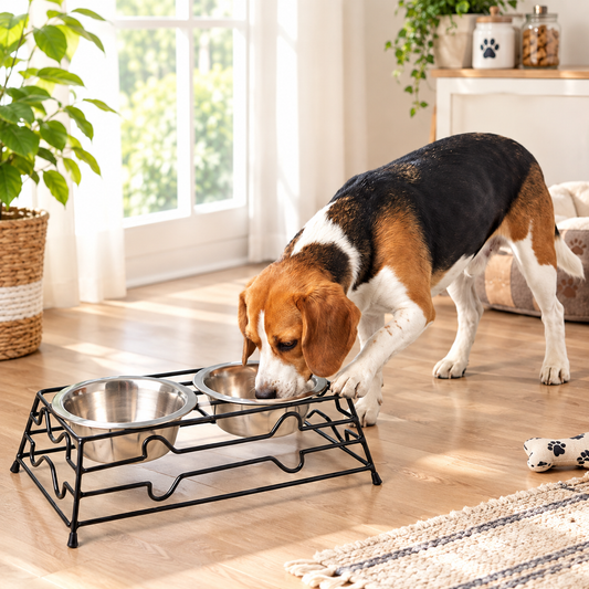 Elevated Double Pet Bowl Stand
