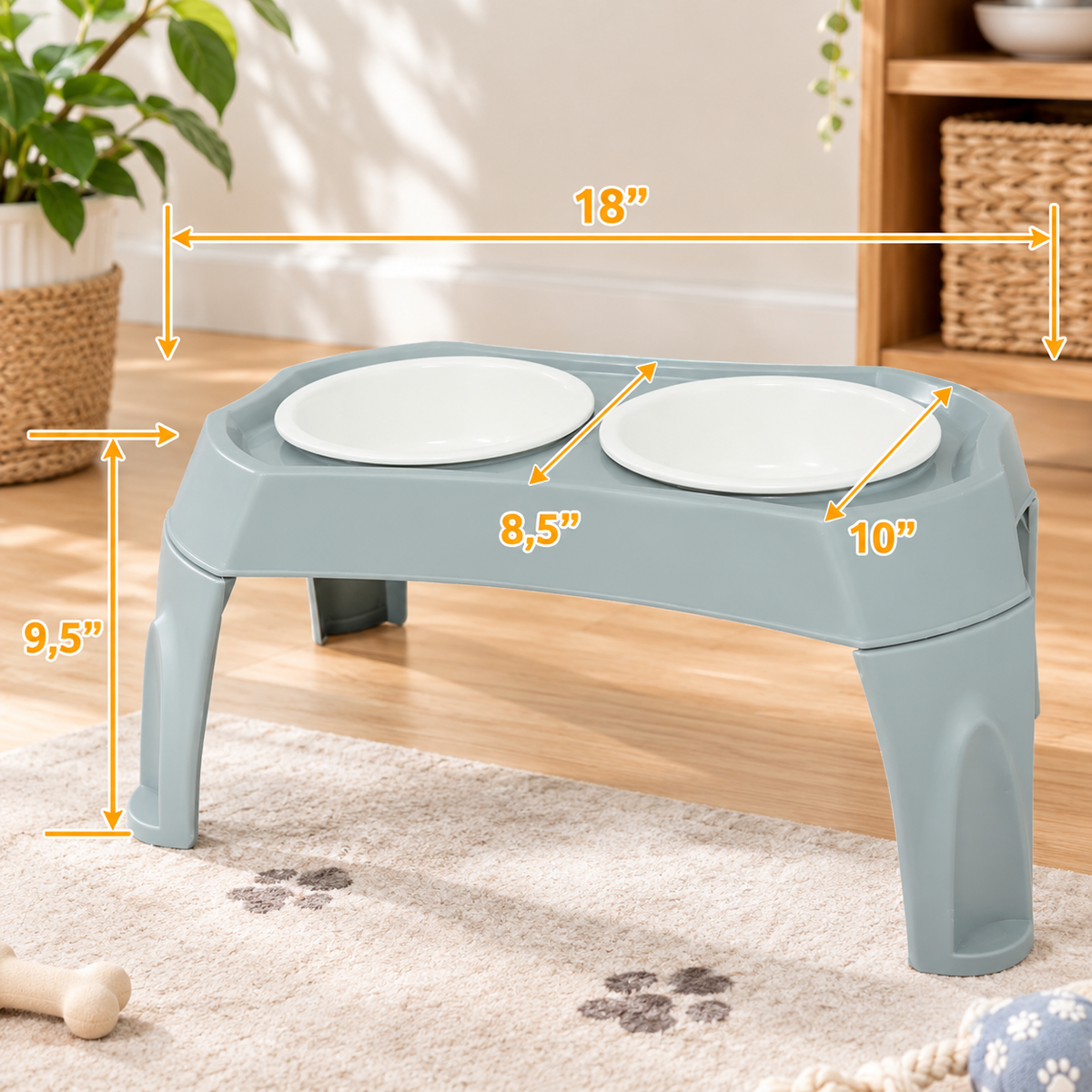 Elevated Double Pet Bowl