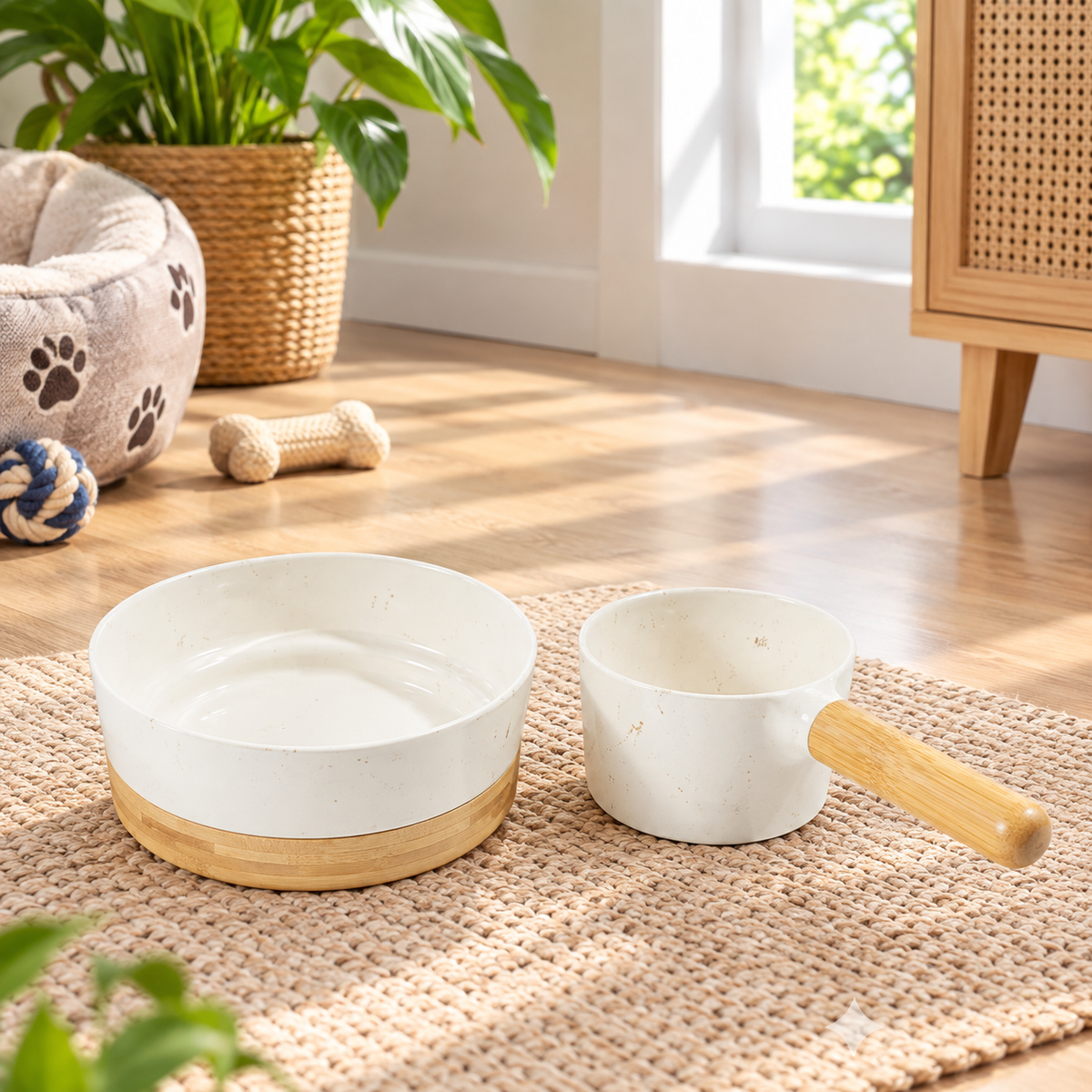 Speckled Pet Bowl & Scoop Set