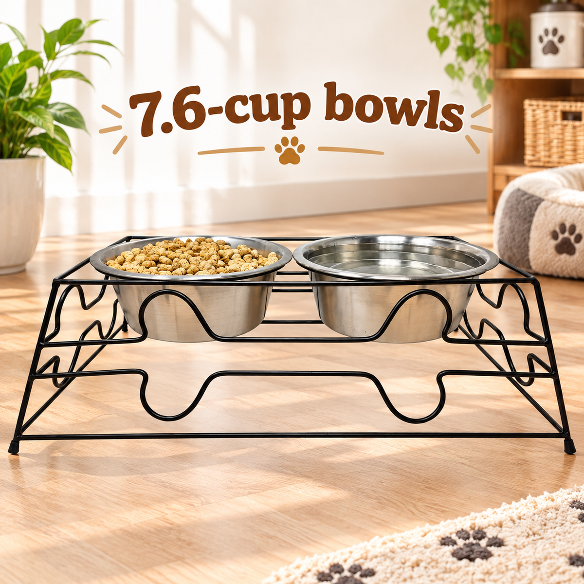 Elevated Double Pet Bowl Stand