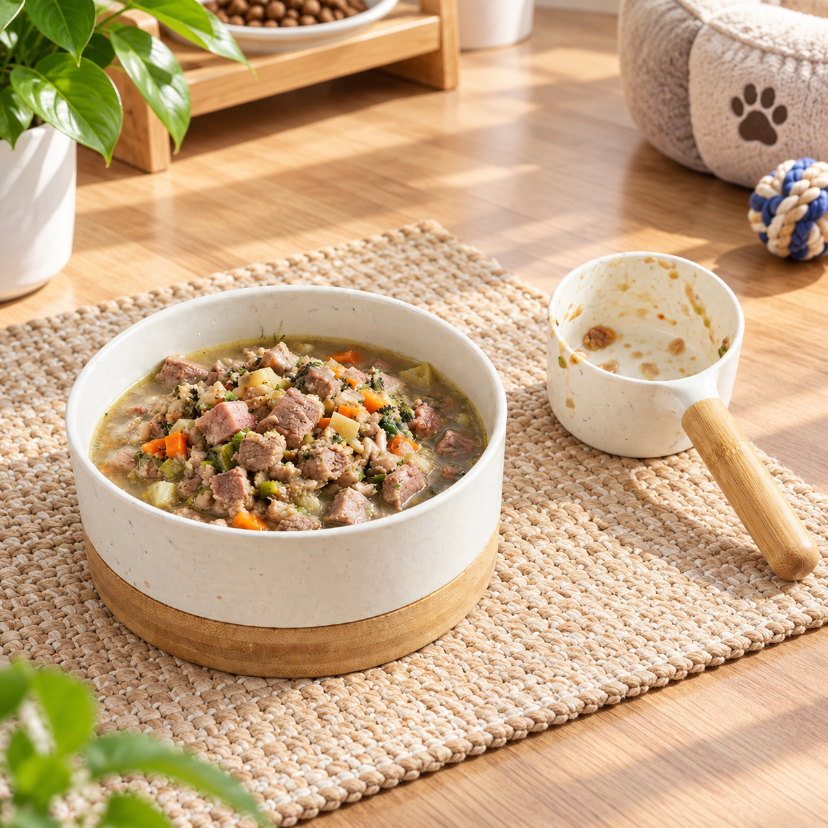 Speckled Pet Bowl & Scoop Set